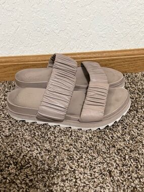 Sorel Womens Roaming Brown Open Toe Two Strap Slip-On Slide Sandals Size 8